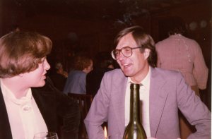 Tony with Alison Scott at an Examiner's Dinner around 1979